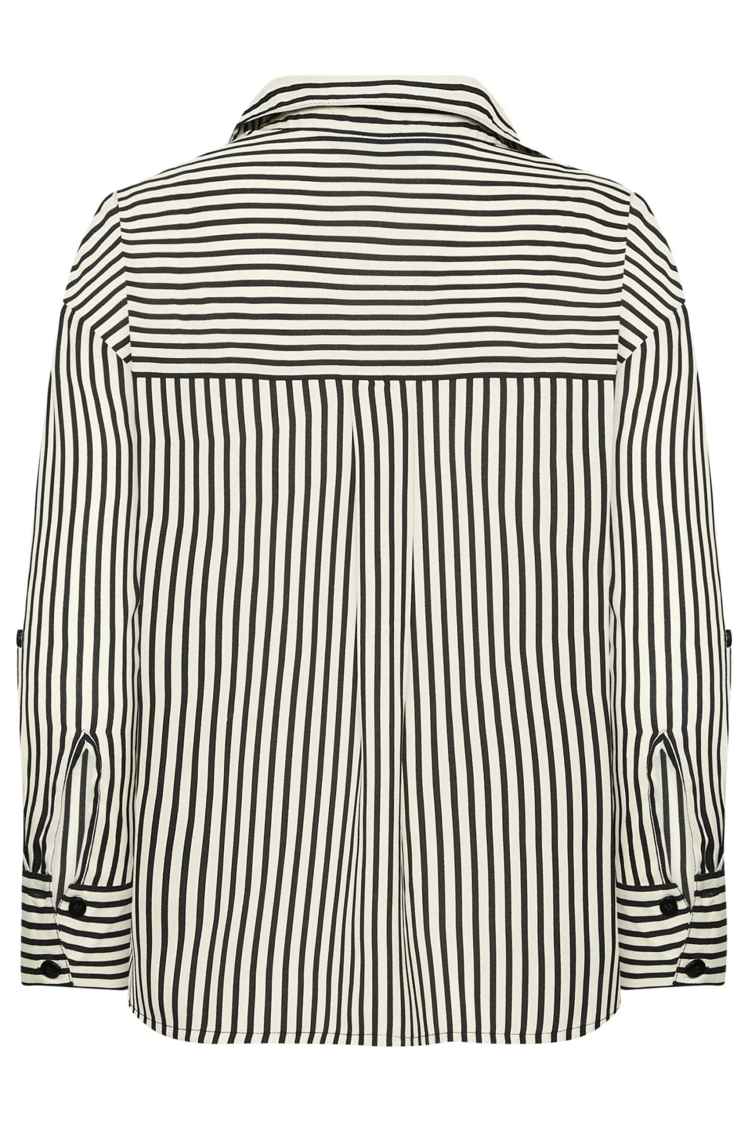 YOURS PETITE Curve Black & Cream Stripe Shirt - Image 6