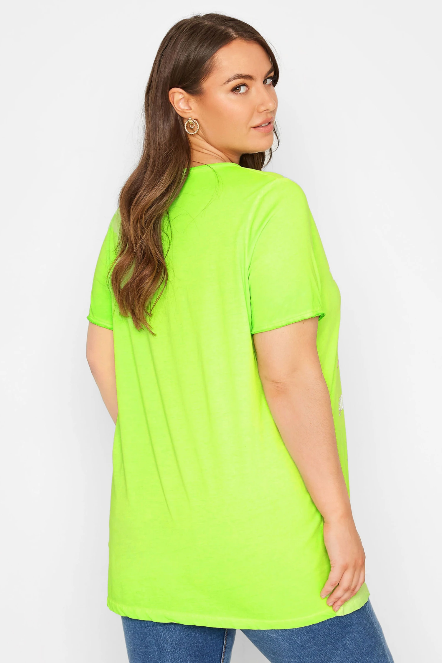 YOURS Curve Green 'Charm' Slogan Printed T-Shirt - Image 2