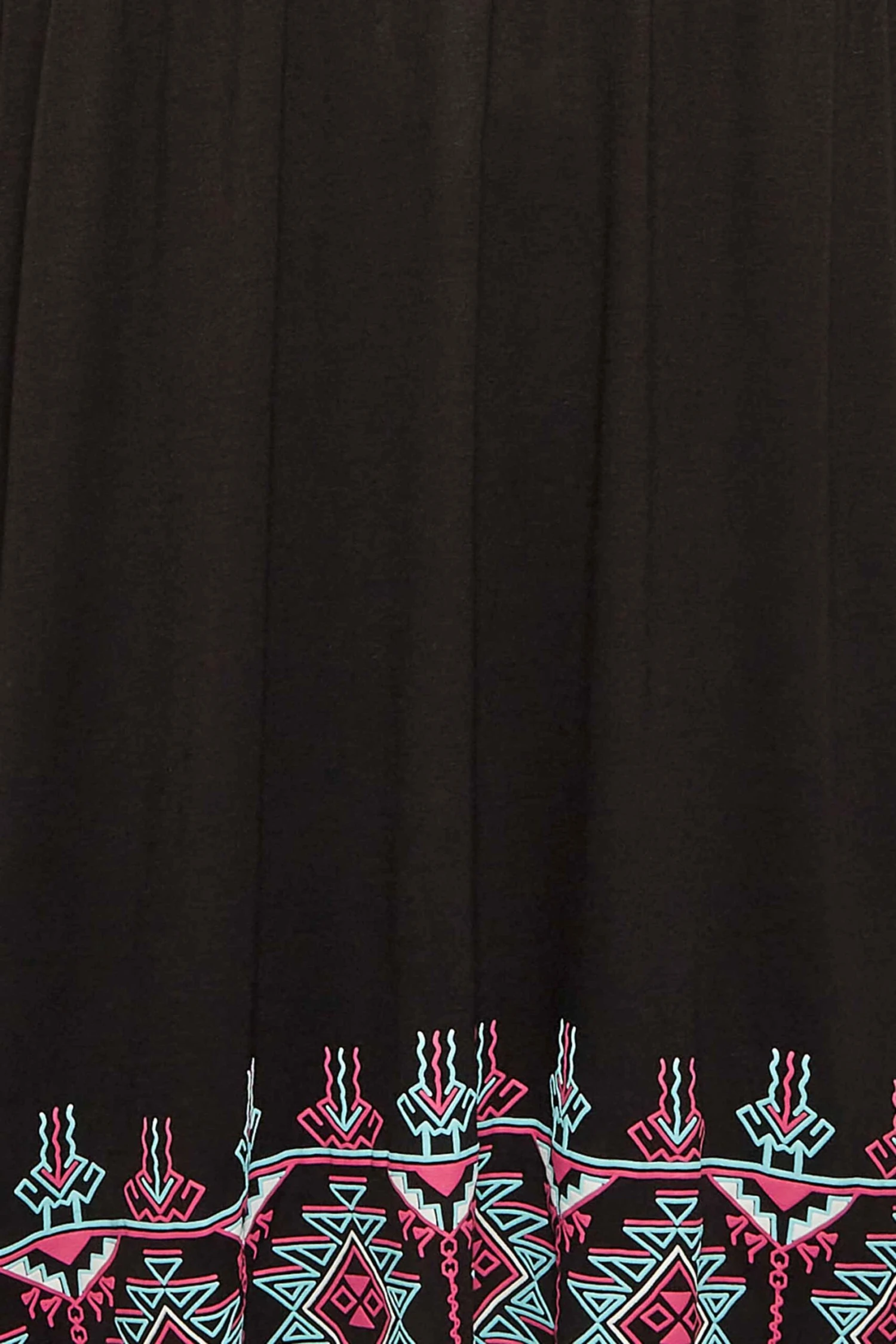 YOURS Curve Black Aztec Print Midi Shirt Dress - Image 4