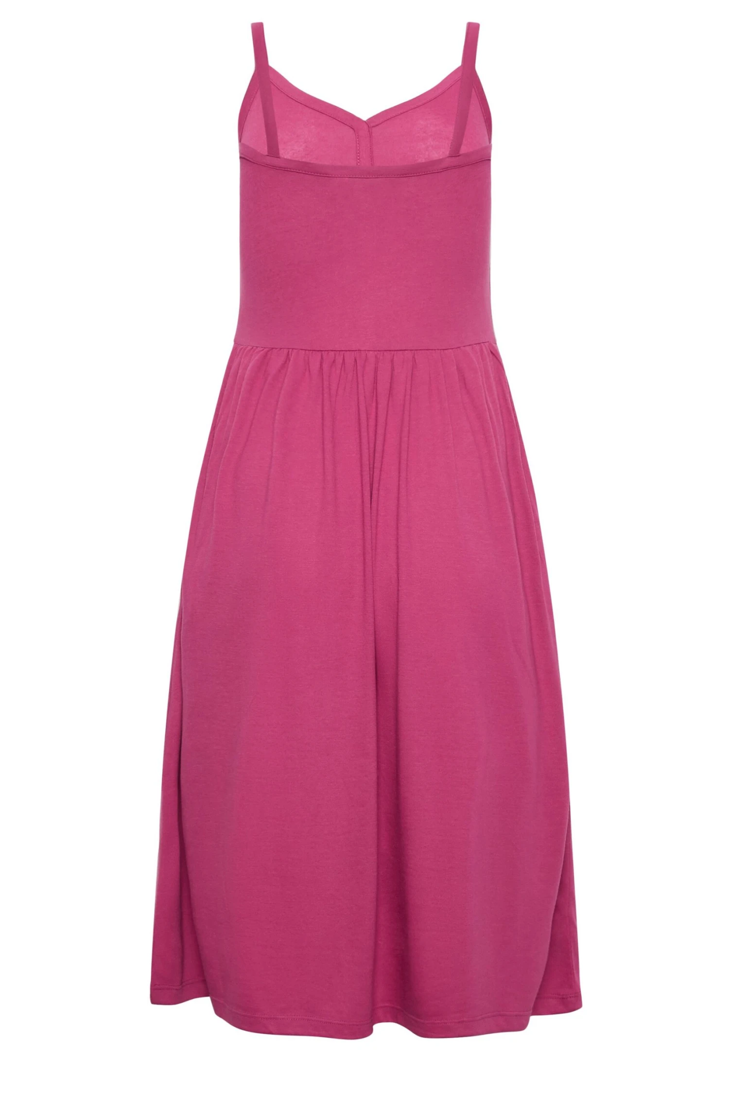 YOURS PETITE Curve Pink Button Through Midi Dress
