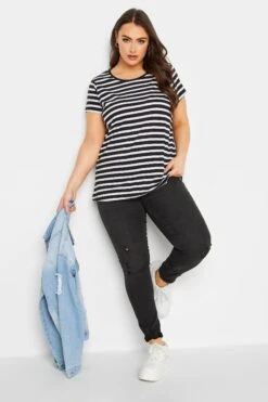 YOURS Curve Black Ripped GRACE Jeggings