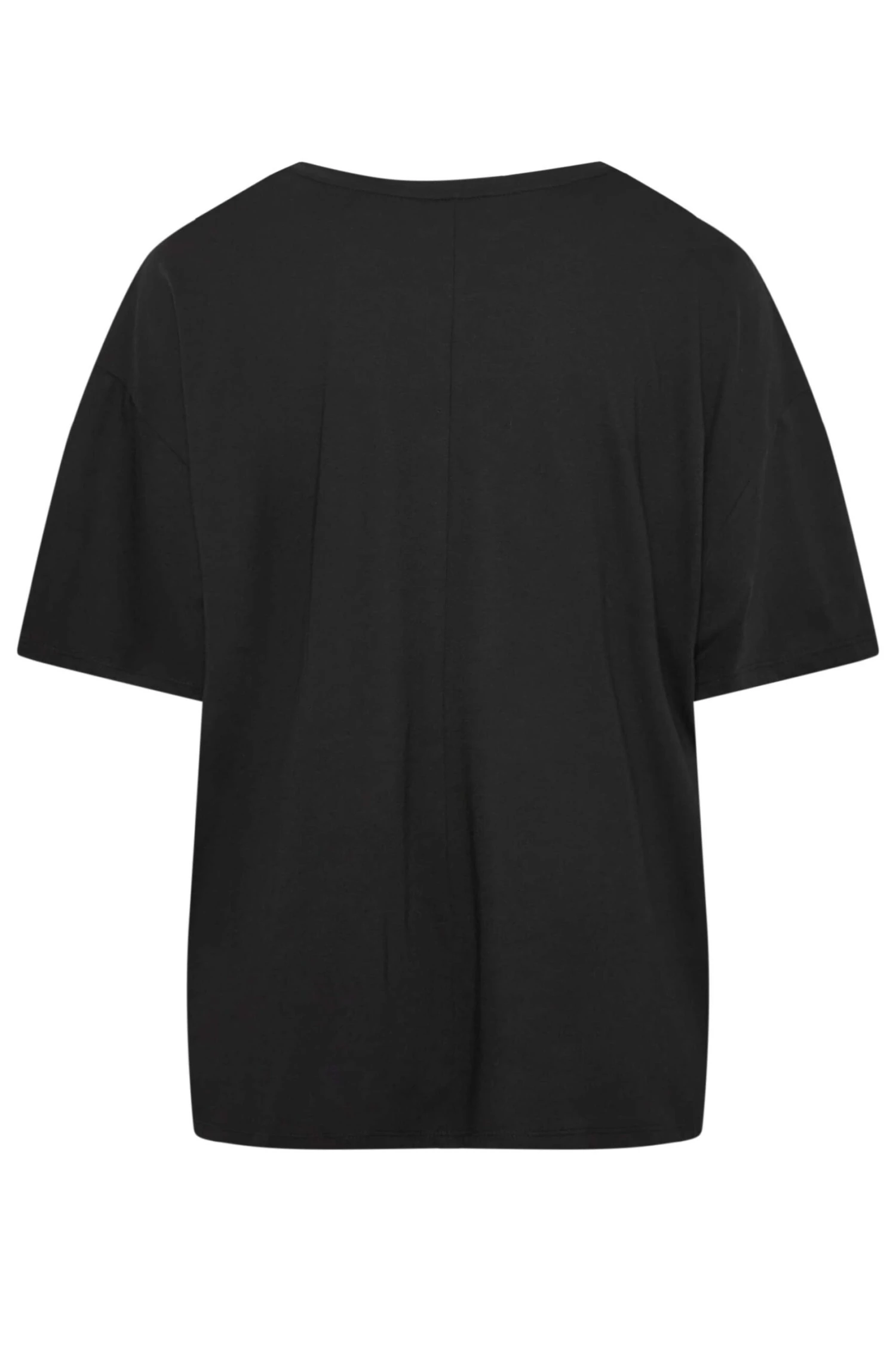 YOURS Curve Black Heart Cut Out T-Shirt - Image 6