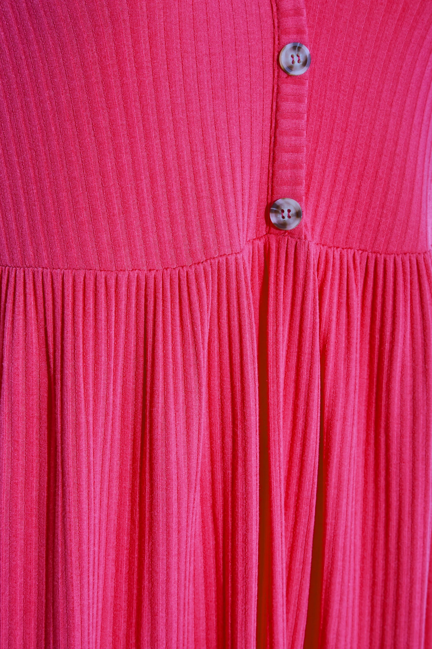 LIMITED COLLECTION Curve Hot Pink Ribbed Peplum Midi Dress - Image 4
