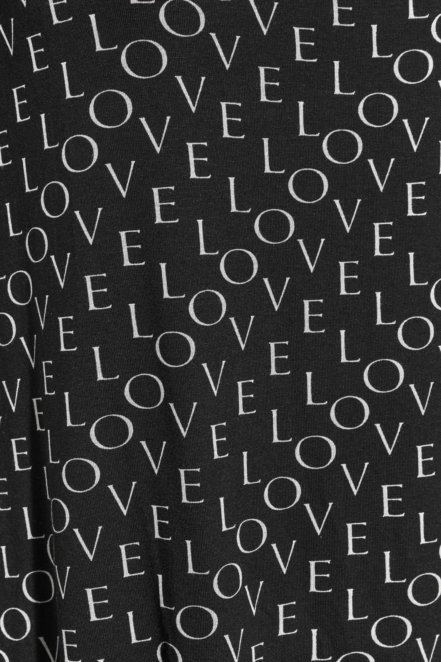 YOURS Curve Black 'Love' Print Cut Out Top - Image 4