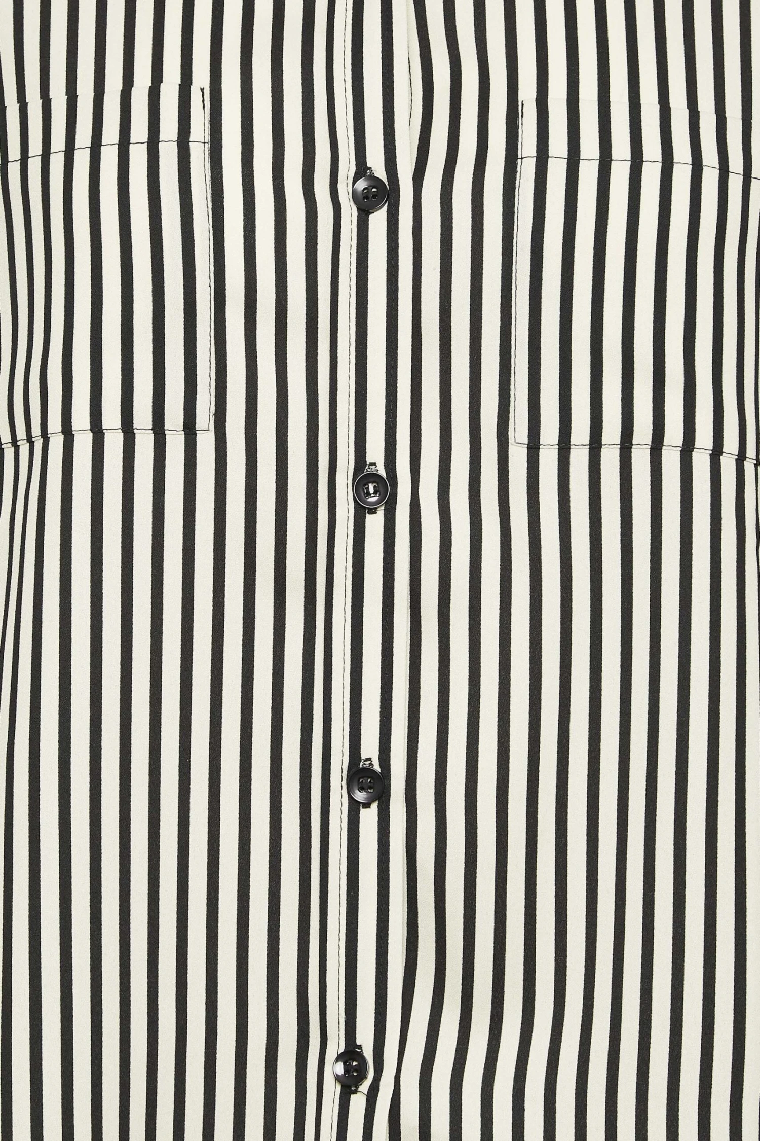 YOURS PETITE Curve Black & Cream Stripe Shirt - Image 4