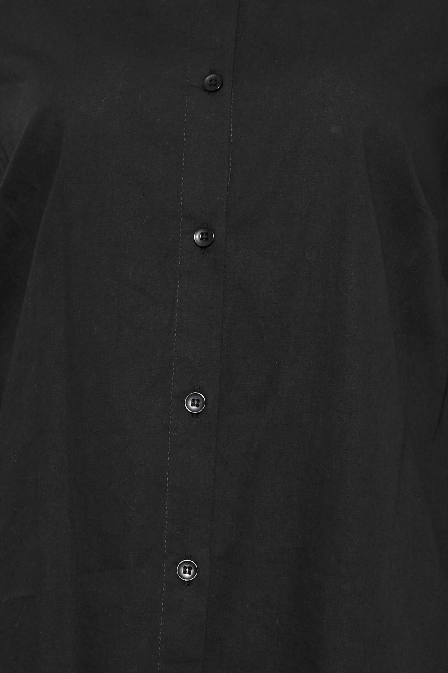 YOURS PETITE Curve Black Fitted Cotton Shirt - Image 2