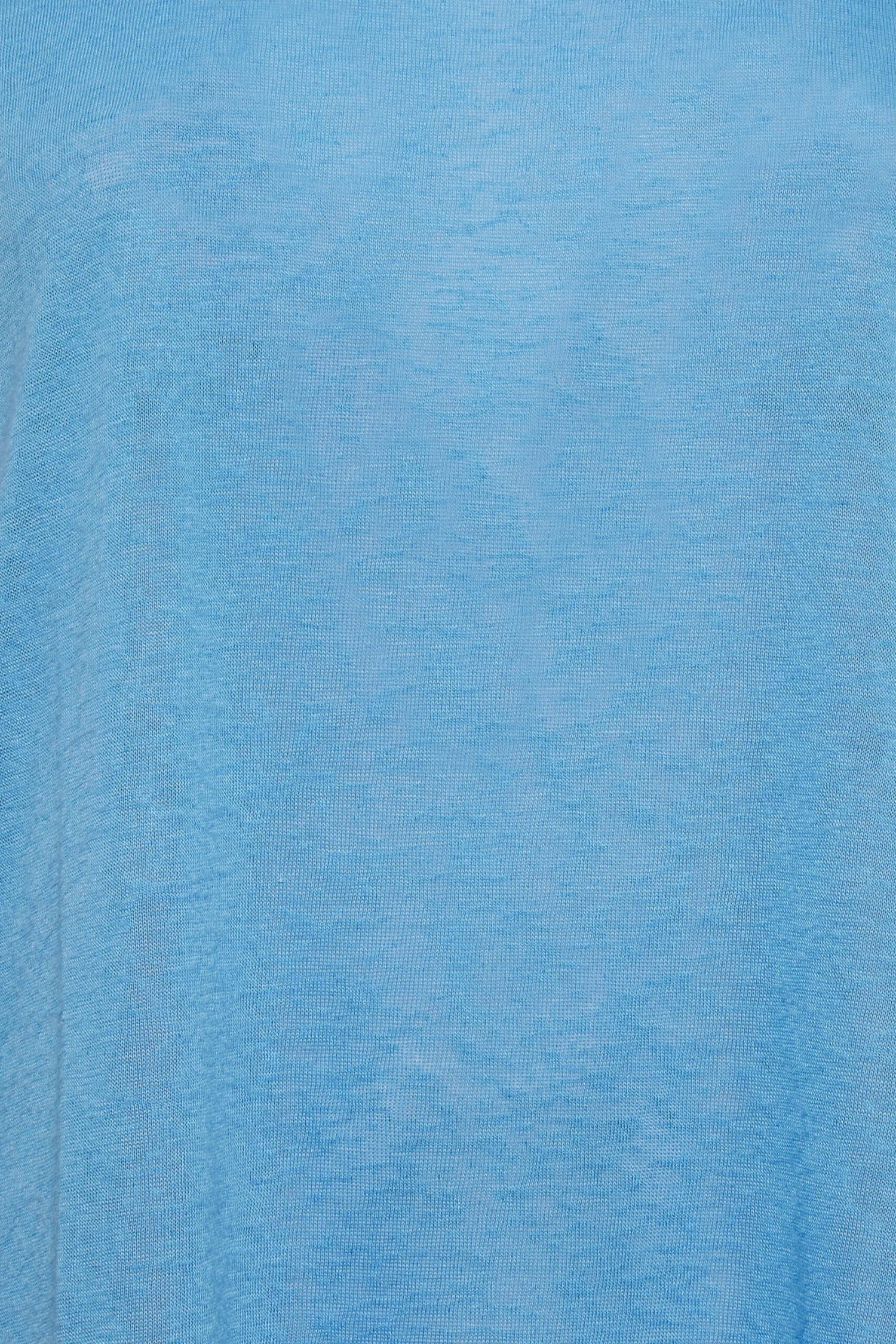YOURS Curve Blue Linen Look T-Shirt - Image 4