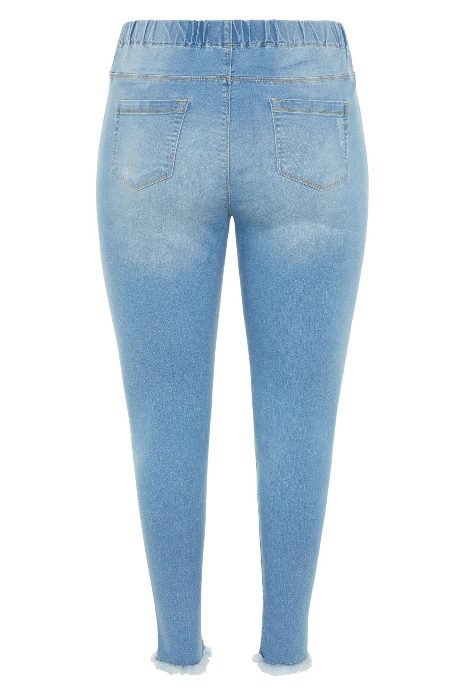 YOURS FOR GOOD Curve Light Blue Cat Scratch Stretch JENNY Jeggings - Image 6