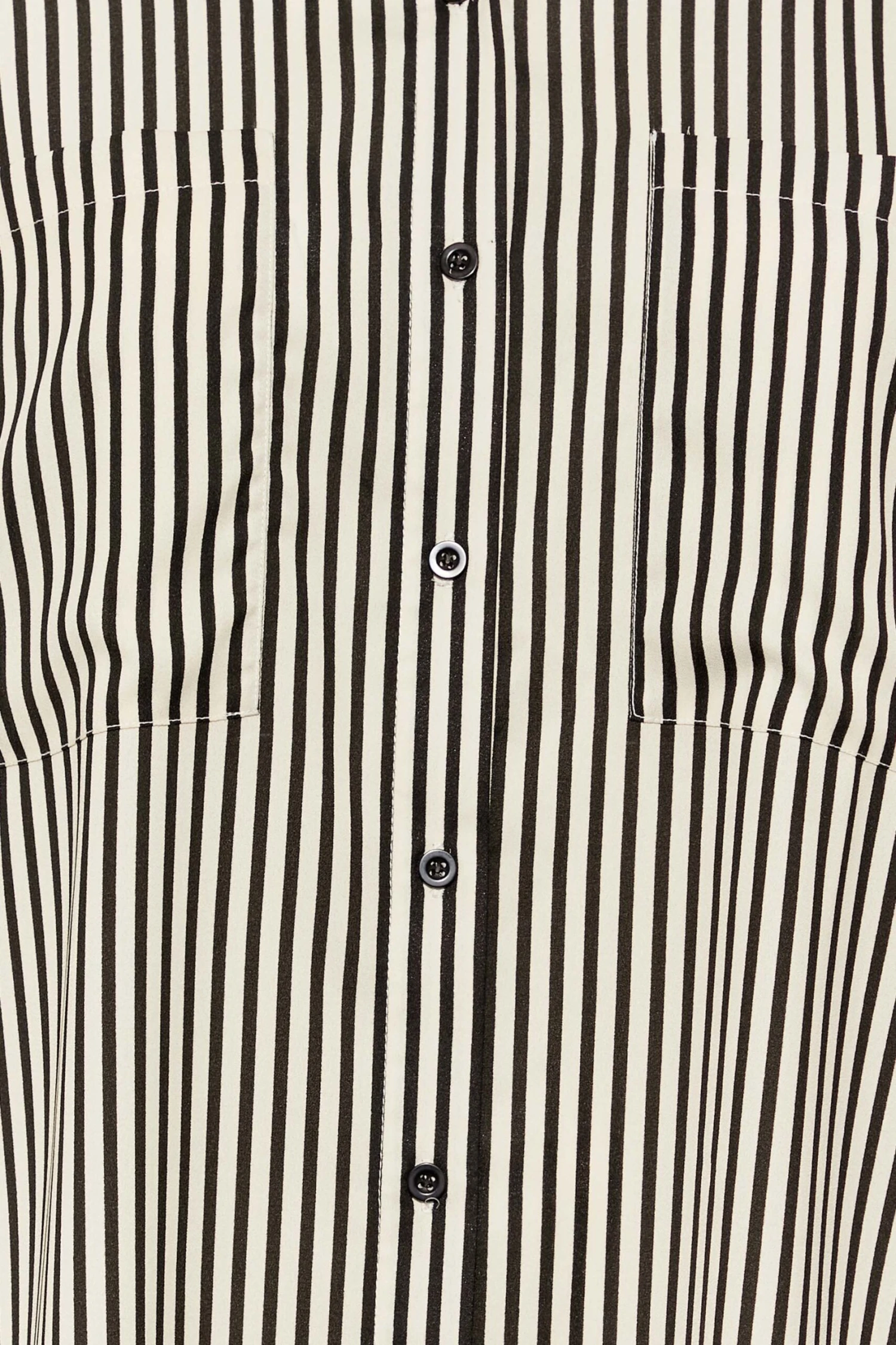 YOURS Curve Black & Cream Stripe Oversized Boyfriend Shirt - Image 4