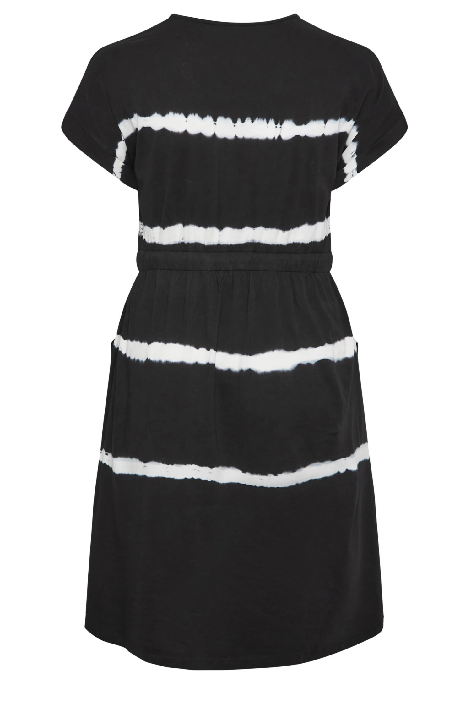 YOURS Curve Black Tie Dye Midi Dress - Image 6